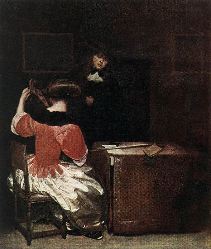 TERBORCH, Gerard The Music Lesson r oil painting picture